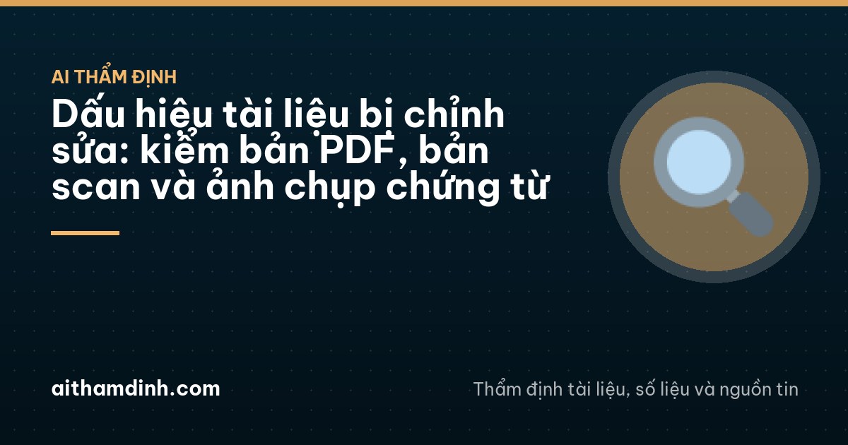 Purchasing officer in an industrial park office in Bac Ninh holding a scanned paper up to the window light, a magnifying glass and folders on the desk, face turned away